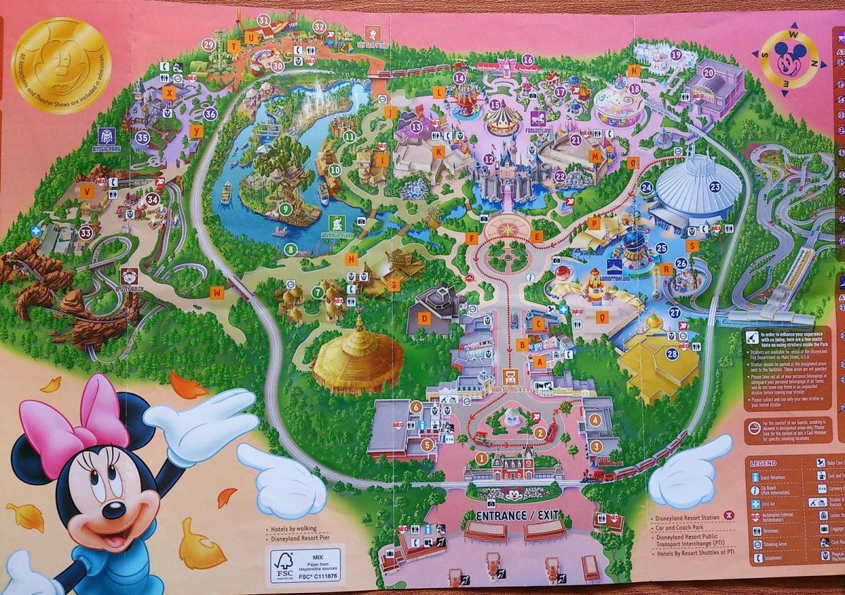 Hong Kong Disney kort