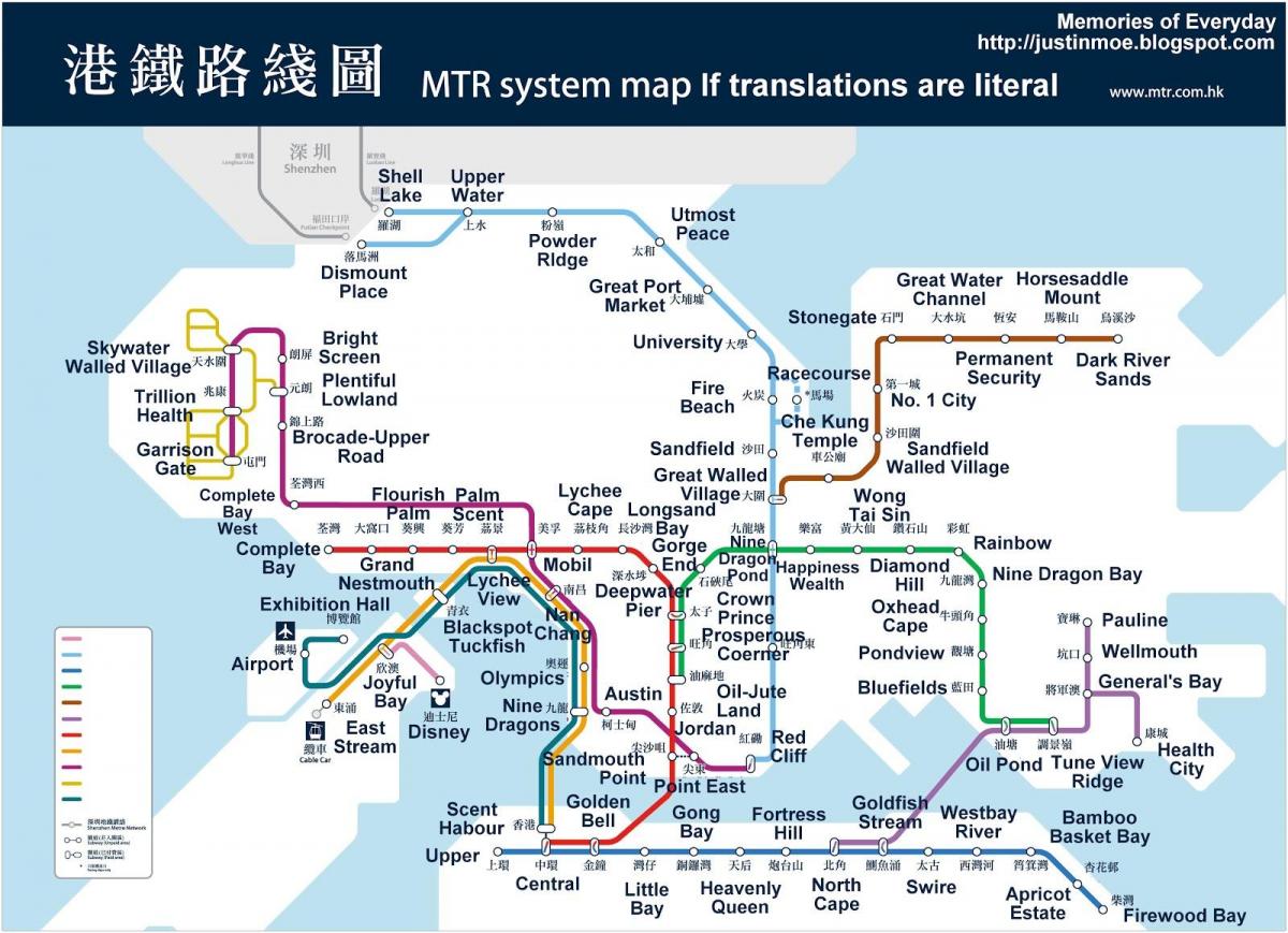 Hongkong subway kort