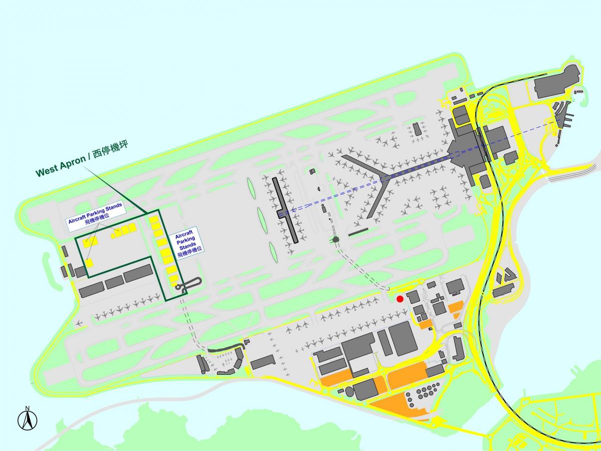 Hong Kong international lufthavn kort