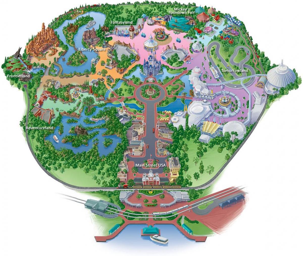 kort over Hong Kong Disneyland