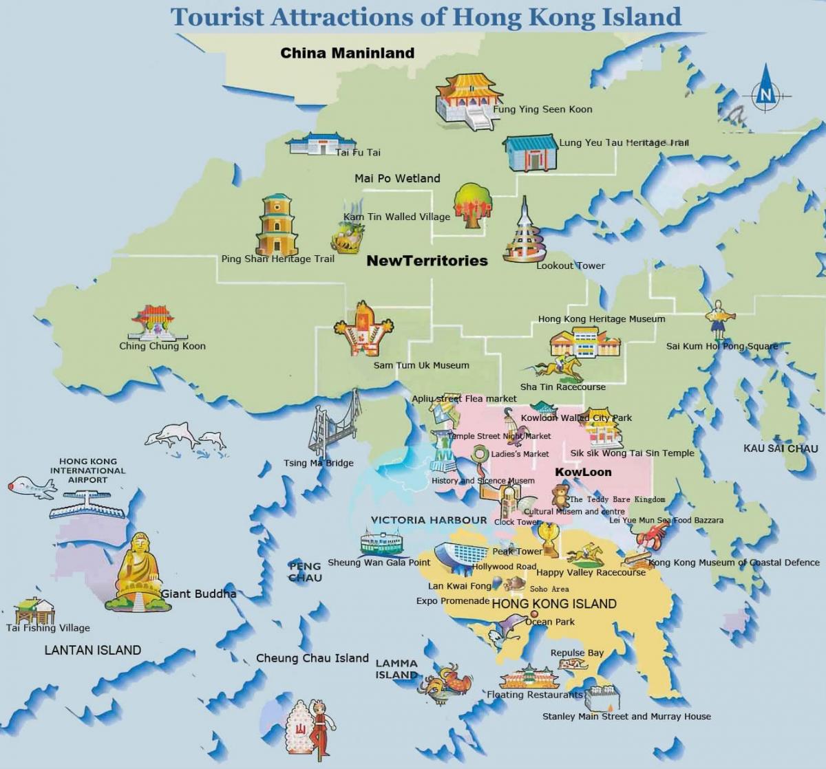 Hongkong tour kort