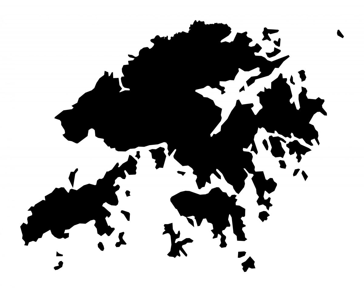 kort over Hong Kong vektor