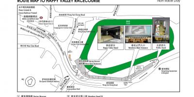 Kort over Happy Valley Hong Kong