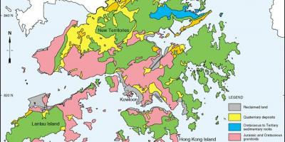 Geologisk kort over Hong Kong