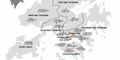 Kort over Hong Kong distrikter