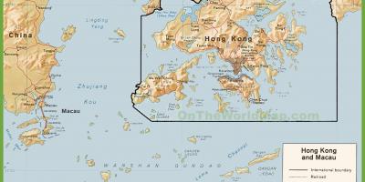 Politisk kort over Hong Kong