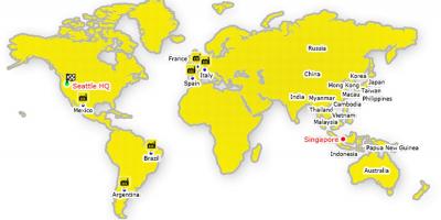 Hong Kong på verdenskortet
