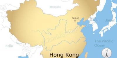 Kort over Kina og Hong Kong