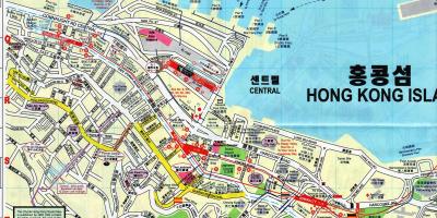 Kort over Sheung Wan-Hongkong