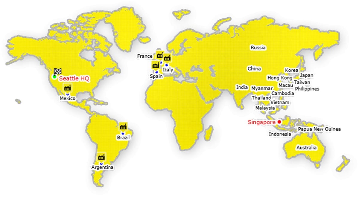 Hong Kong på verdenskortet