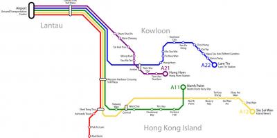 Hong Kong bus rute kort