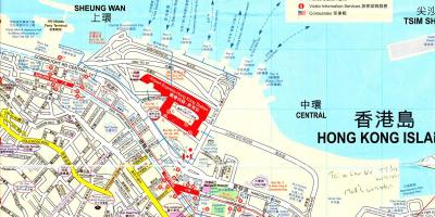 Havnen i Hong Kong kort