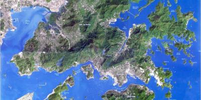 Satellit-kort Hong Kong